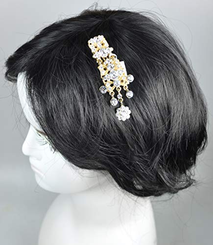 Fashion Hair Accessories. Made in Korea (HCA5422) Silver Plated/Crystal