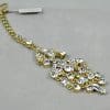 Fashion Hair Accessories. Made in Korea (HCA5445) Gold Plated/Crystal