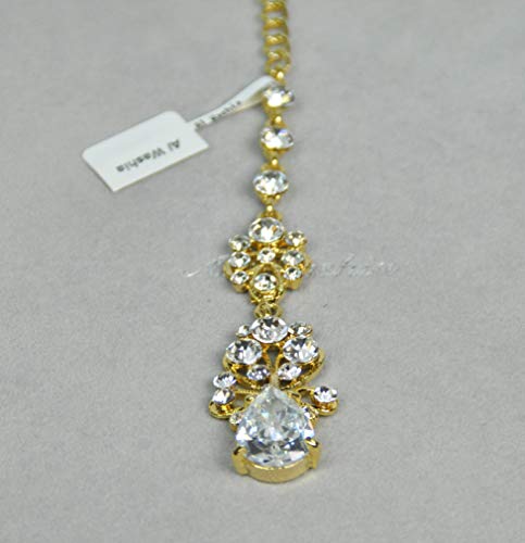Fashion Hair Accessories. Made in Korea (HCA5454) Silver Plated/Crystal, Gold color