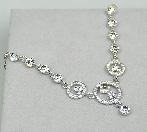 Fashion Hair Accessories. Made in Korea (HCA6684) Silver Plated/Crystal
