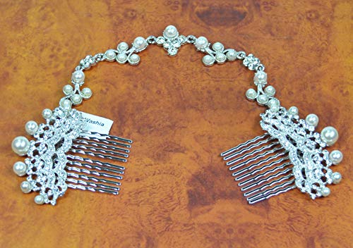 Fashion Hair Accessories. Made in Korea (HCA6717) Silver Plated/Crystal