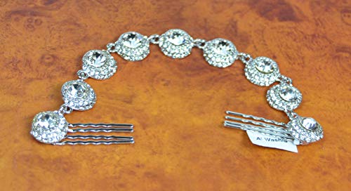 Fashion Hair Accessories. Made in Korea. Silver Plated/Crystal (HCA6698) Silver