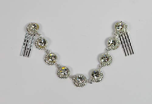 Fashion Hair Accessories. Made in Korea. Silver Plated/Crystal (HCA6698) Silver