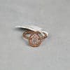 Finger Ring Italy Design Rhodium Plated Metal with Cubic Zircon (F4467) Rose Gold