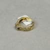 Finger Ring Rhodium Plated Metal With Cubic Zircon (F3816) Gold