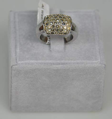 Finger Ring Rhodium Plated Metal With Cubic Zircon (F55044) Silver/Gray