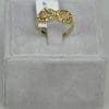 Finger Ring Rhodium Plated Metal with Crystal (F4503) Gold