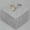 Finger Ring Rhodium Plated Metal with Cubic Zircon (F4482) Gold