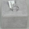 Finger Ring Rhodium Plated Metal with Cubic Zircon (F4482) Silver