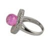 Finger Ring Rhodium Plated with Cubic zircon Stone (F3436) Crystal/Violet