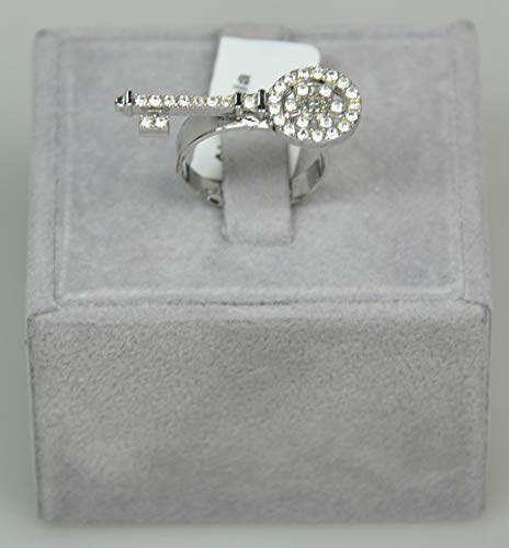 Finger Ring Rhodium Plated with Cubic zircon Stone (F3768) Crystal