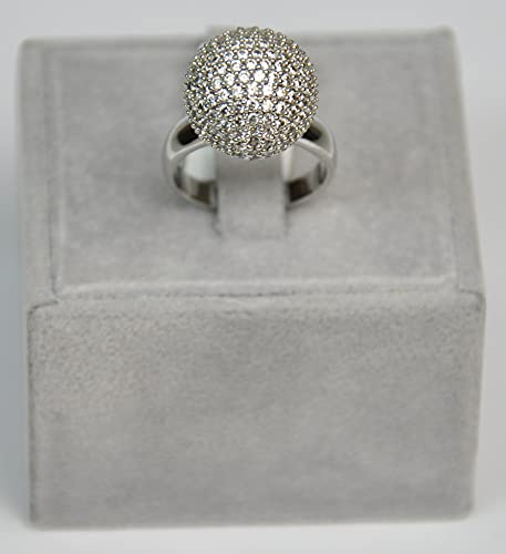 Finger Ring Rhodium Plated with Cubic zircon Stone (F3868)