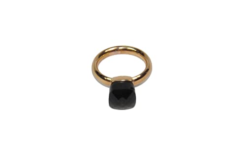 Finger Ring Rhodium Plated with Cubic zircon Stone (F4192) Black/Gold