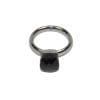 Finger Ring Rhodium Plated with Cubic zircon Stone (F4192) Black