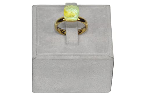 Finger Ring Rhodium Plated with Cubic zircon Stone (F4192) Jonquil/Gold