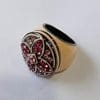 Finger Ring Rhodium Plated with Cubic zircon Stone (F5006) Pink