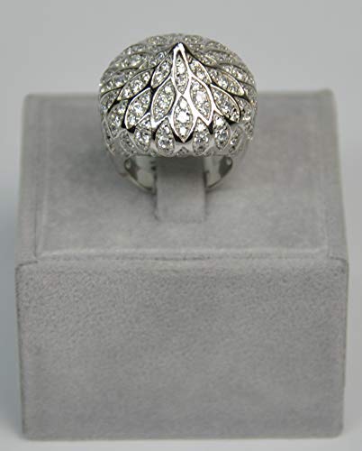 Finger Ring Rhodium Plated with Cubic zircon Stone (F53948)
