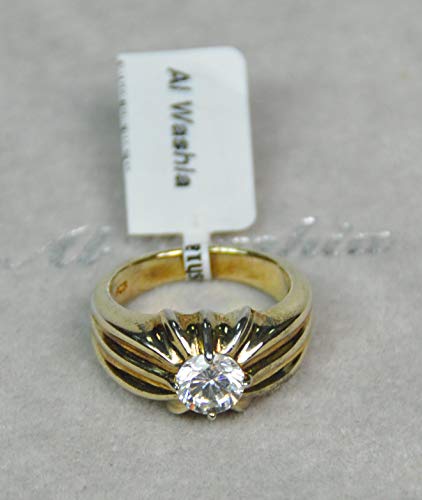Finger Ring Rhodium Plated with Cubic zircon Stone (F905) Gold Color