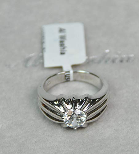 Finger Ring Rhodium Plated with Cubic zircon Stone (F905)