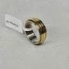 Finger Ring Stainless Steel (F3476) Silver with Gold color