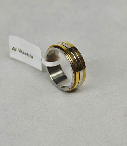 Finger Ring Stainless Steel (F3476) Silver with Gold color