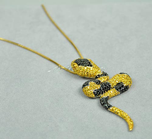 ITALY MADE NECKLACE. Gold plated Metal with cubic zircon stone. (N49657) Gold/Jet Black
