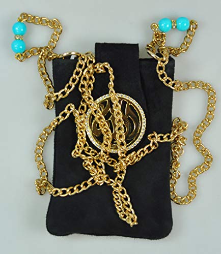 Lebanon Bag with Gold Plated Name (ALLAH) with Cubic zircon/Mini Sling bag/Mobile Holder (BGM13) Black