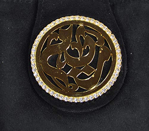 Lebanon Bag with Gold Plated Name (REEM) with Cubic zircon/Mini Sling bag/Mobile Holder (BGM13) Black