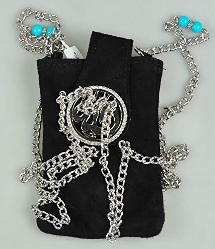 Lebanon Bag with Silver Plated Name (ALLAH) with Cubic zircon/Mini Sling bag/Mobile Holder (BGM13) Black