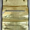 Lebanon Bag with gold Plated Name (SHAMSA) with Cubic zircon/Synthetic Bag (BG1306) Black