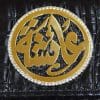 Lebanon Bag with gold Plated Name (AISHA) with Cubic zircon/Synthetic Bag (BG1306) Black
