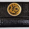 Lebanon Bag with gold Plated Name (ASMA) with Cubic zircon/Synthetic Bag (BG1306) Black