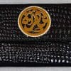 Lebanon Bag with gold Plated Name (MAHRA) with Cubic zircon/Synthetic Bag 9BG1306) Black