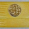 Lebanon Bag with gold Plated Name (MASHA ALLAH) with Cubic zircon/Synthetic Bag (BG1306) Yellow