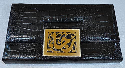 Lebanon Bag with gold Plated Name (RAJA) with Cubic zircon/Synthetic Bag (BG1305) Black