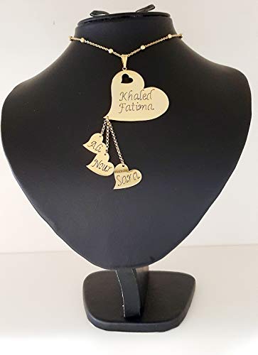 Lebanon Design Necklace Gold Plated with Name (N2862) Gold