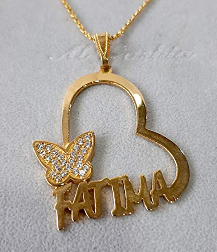 Lebanon Design Necklace Gold Plated with Name (N3810) Gold