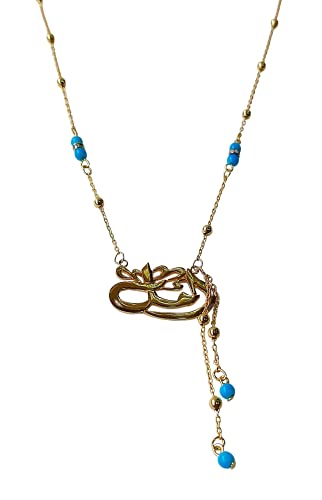 Lebanon Design Necklace (N2605) Gold Plated with Cubic Zircon with Name (AMAL)