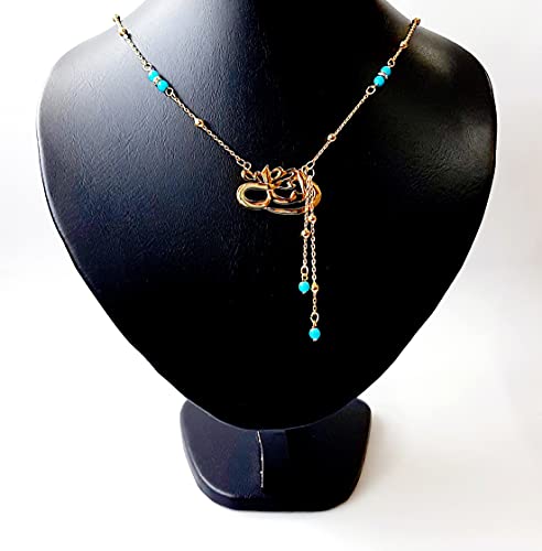 Lebanon Design Necklace (N2605) Gold Plated with Cubic Zircon with Name (AMAL)
