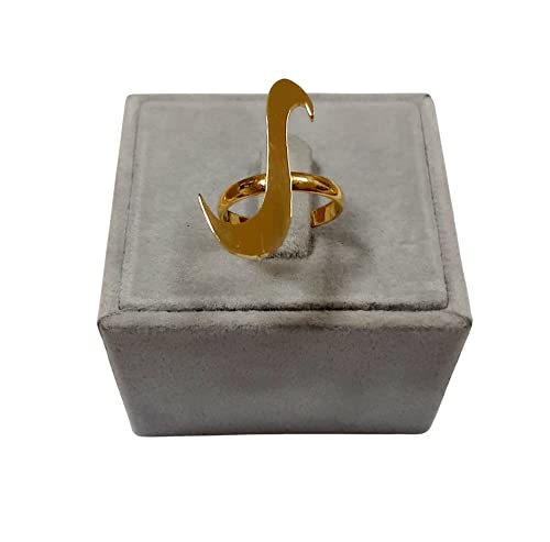 Lebanon Design Ring with Gold Plated Letter (R) (F3574)