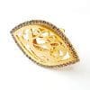 Lebanon Design Ring with Gold Plated Name (HIND) with Cubic Zircon Stone (F3512)