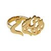 Lebanon Design Ring with Gold Plated Name (MARYAM) with Cubic Zircon Stone (F3859)