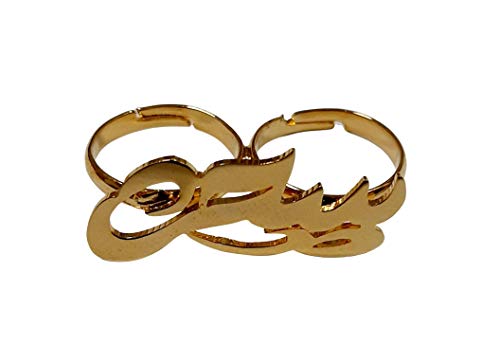 Lebanon Design Ring with Gold Plated Name (SAHAR) (F3753)
