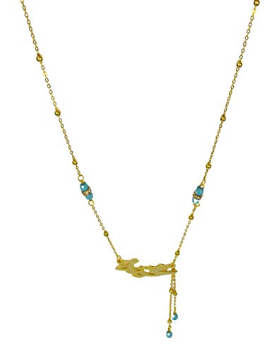 Lebanon Design necklace (DSS-N) Gold Plated Metal with Arabic Name (RIJAJ)