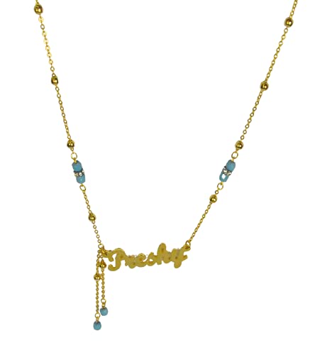 Lebanon Design necklace (DSS-N) Gold Plated Metal with Name (PRESHY) Gold