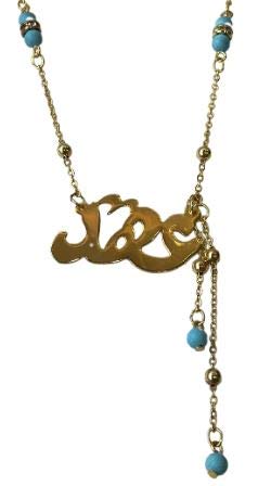 Lebanon Design necklace (N2605) Gold Plated Metal with Arabic Name (AHAAD)
