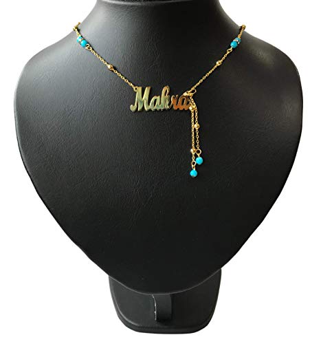 Lebanon Design necklace (N2605) Gold Plated Metal with Name (MAHRA)