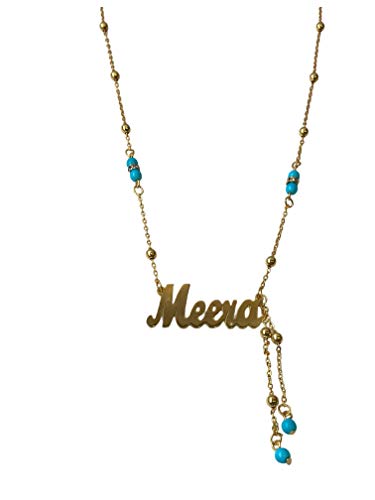 Lebanon Design necklace (N2605) Gold Plated Metal with Name (MEERA)