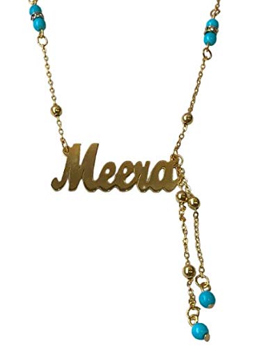 Lebanon Design necklace (N2605) Gold Plated Metal with Name (MEERA)