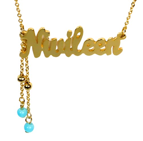 Lebanon Design necklace (N2605) Gold Plated Metal with Name (NIVILEEN) Gold